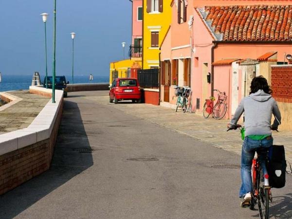 Cyclist  on the coast